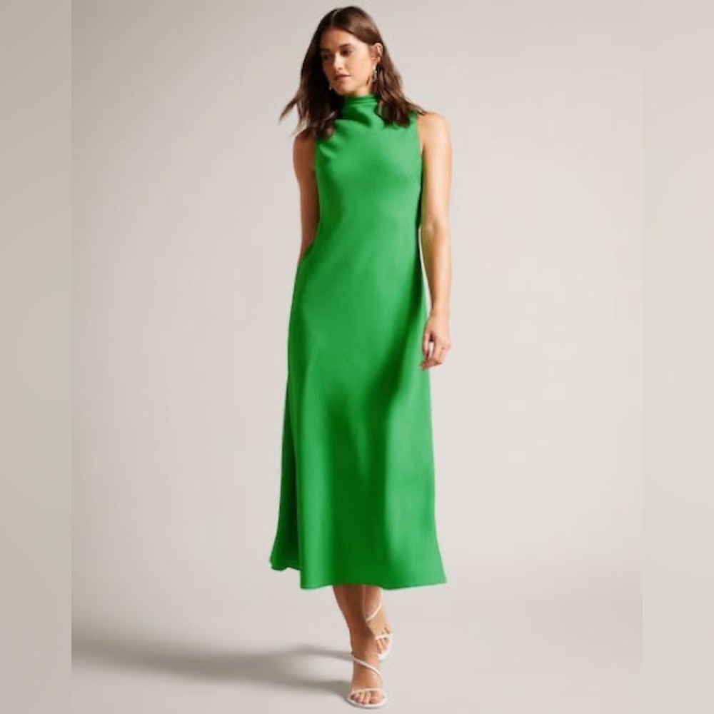 Ted Baker Eleanar Cowl Neck Sleeveless Midi Slip Dress